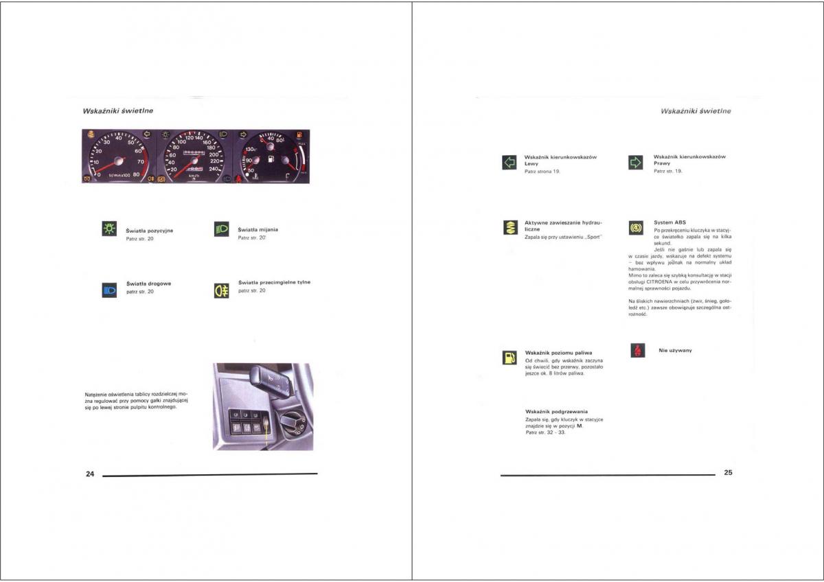 manual  Citroen XM instrukcja / page 12