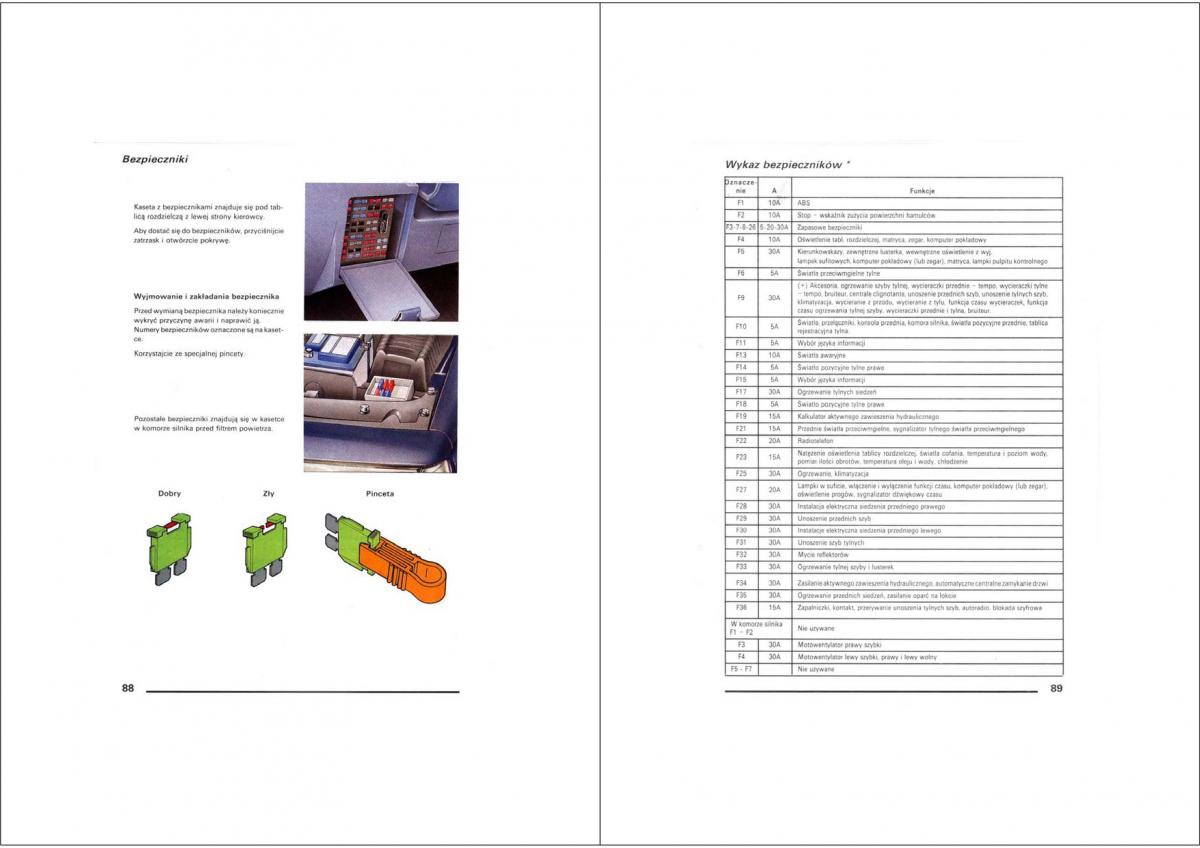 manual  Citroen XM instrukcja / page 44