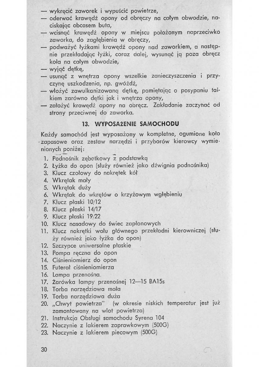 Syrena 104 instrukcja obslugi / page 31