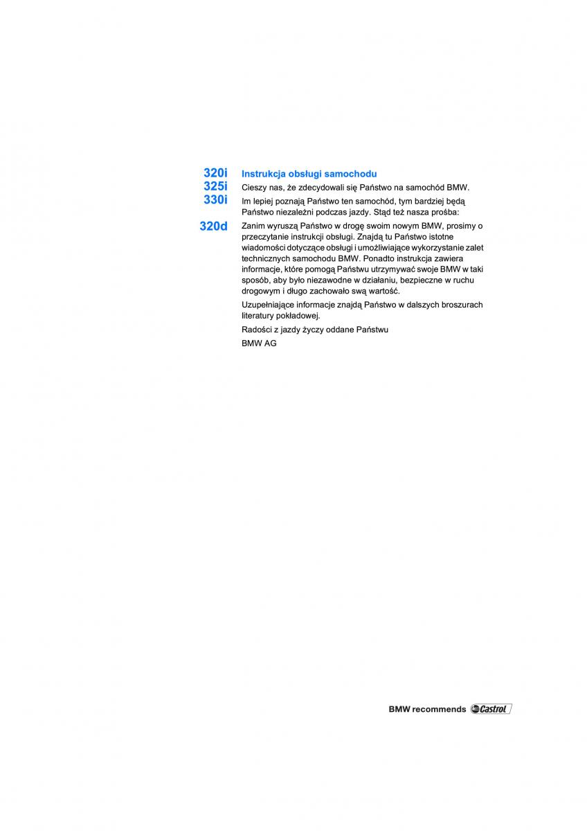 manual  BMW 3 E90 instrukcja / page 3