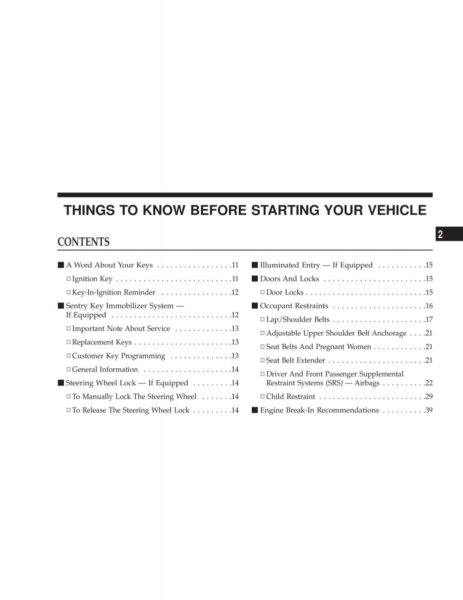 manual  Jeep Wrangler TJ owners manual / page 9