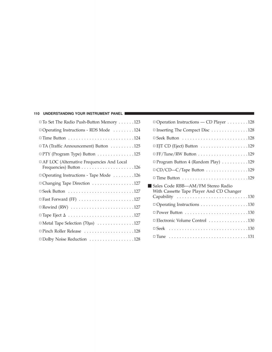 Jeep Wrangler TJ owners manual / page 110