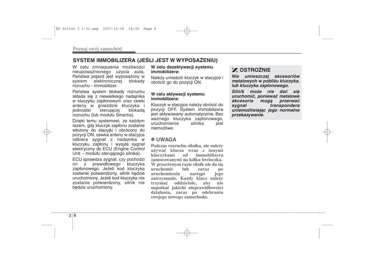 Kia Ceed I instrukcja obslugi / page 15