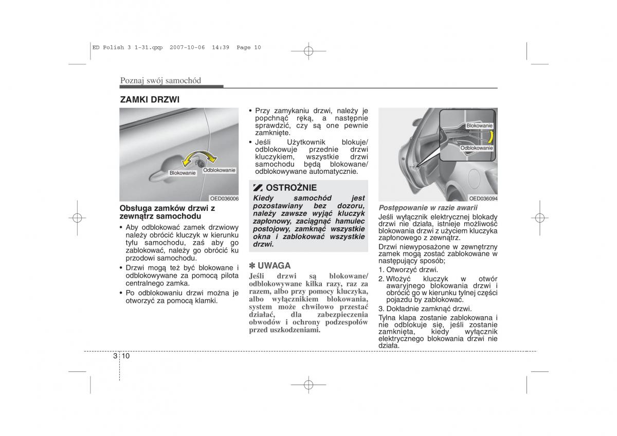 Kia Ceed I instrukcja obslugi / page 17