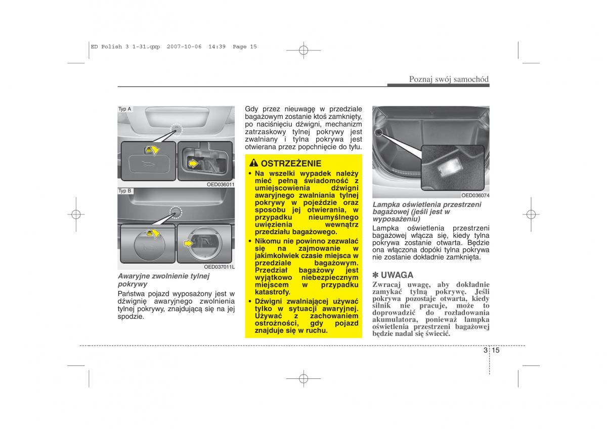 Kia Ceed I instrukcja obslugi / page 22