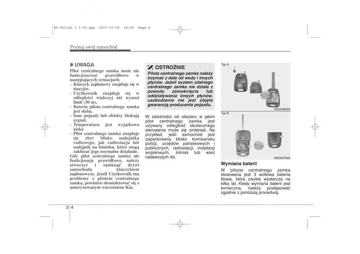 Kia Ceed I instrukcja obslugi / page 11