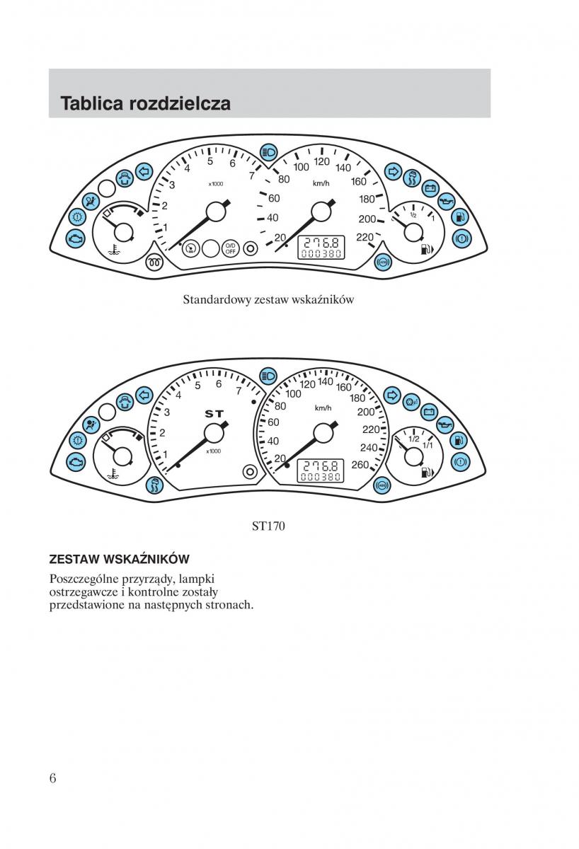 Ford Focus 1 I instrukcja obslugi / page 8