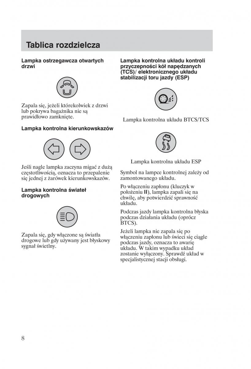 Ford Focus 1 I instrukcja obslugi / page 10