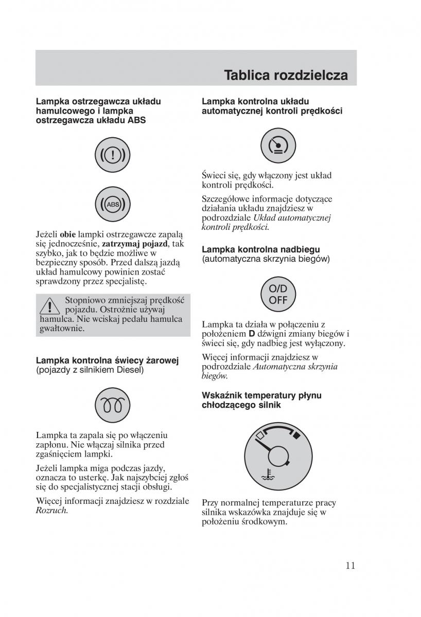 Ford Focus 1 I instrukcja obslugi / page 13