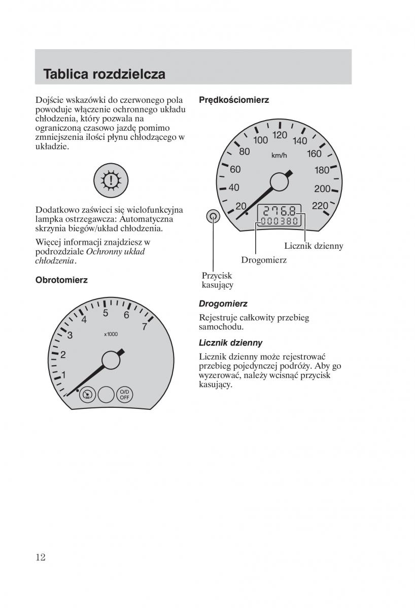 Ford Focus 1 I instrukcja obslugi / page 14