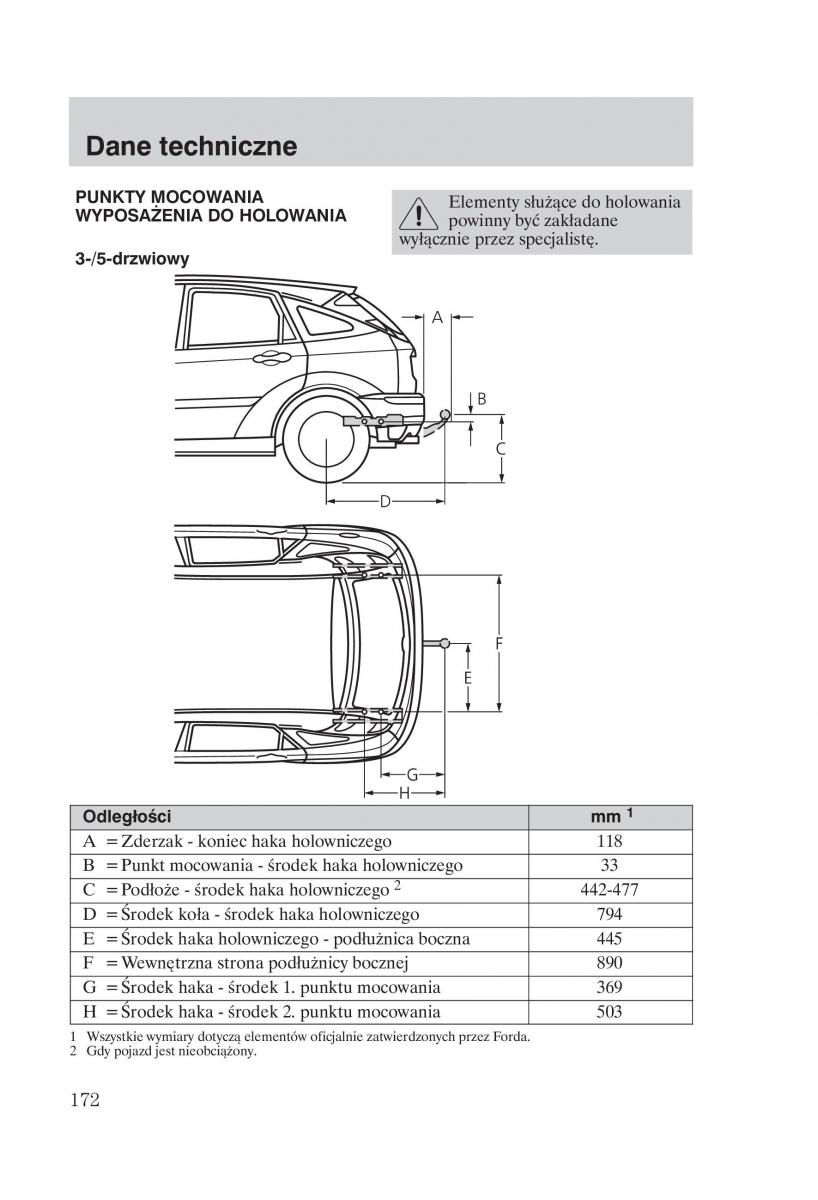 Ford Focus 1 I instrukcja obslugi / page 174