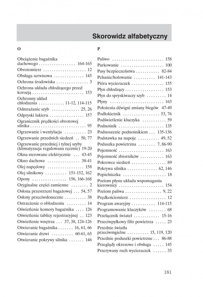 Ford Focus 1 I instrukcja obslugi / page 183