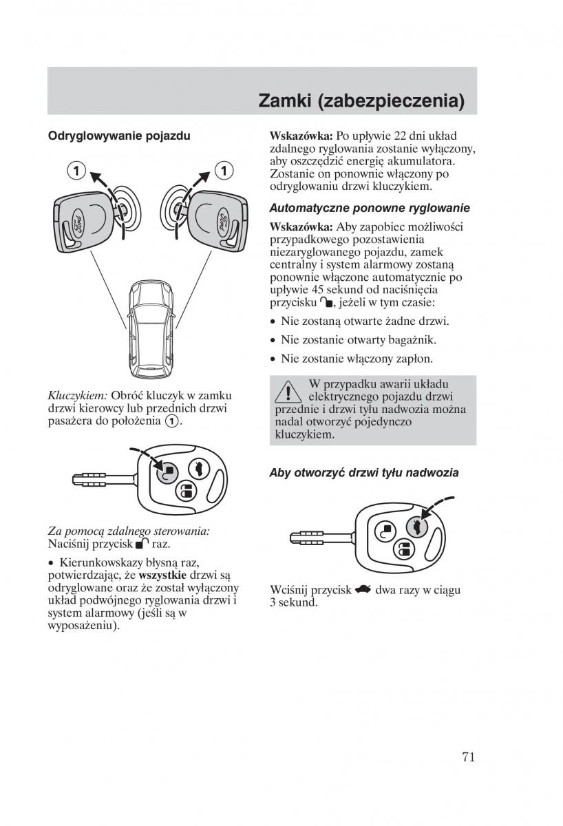 Ford Fiesta VI instrukcja obslugi / page 73