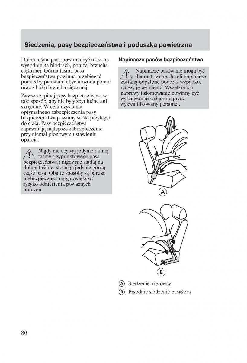Ford Fiesta VI instrukcja obslugi / page 88