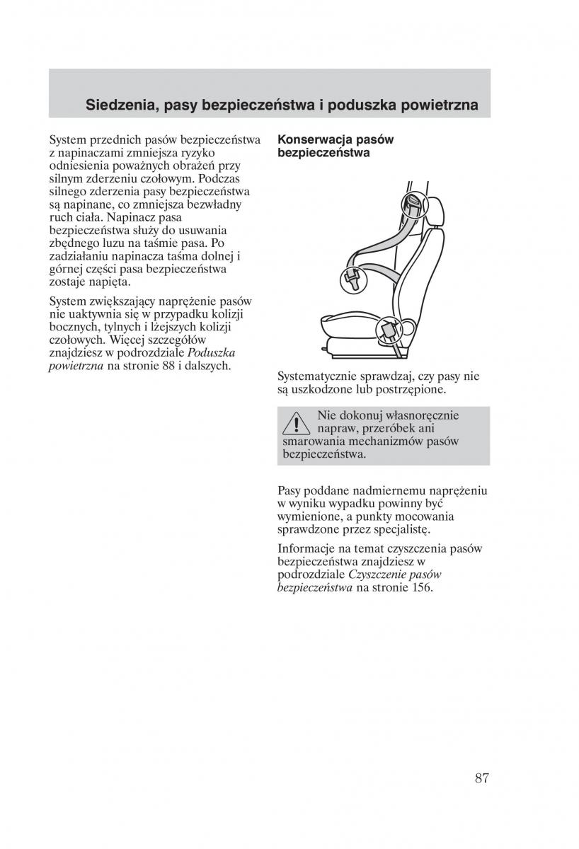 Ford Fiesta VI instrukcja obslugi / page 89