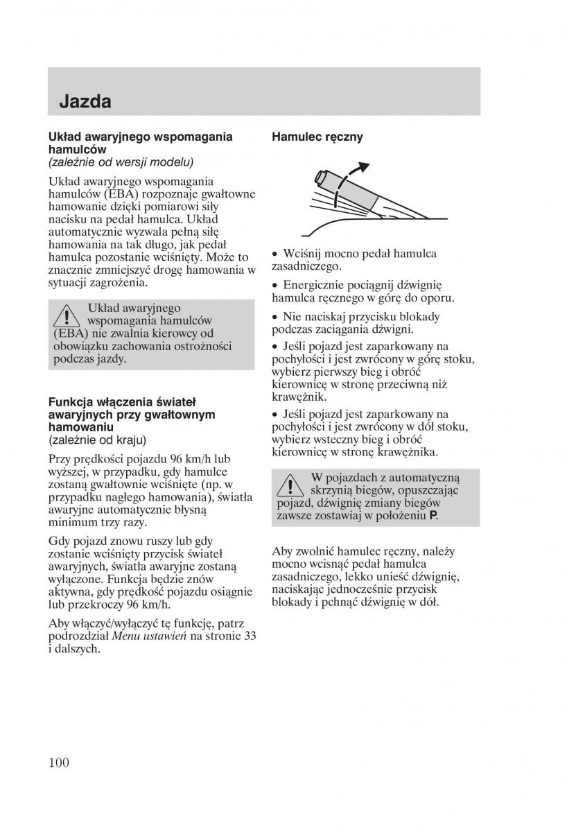 Ford Fiesta VI instrukcja obslugi / page 102
