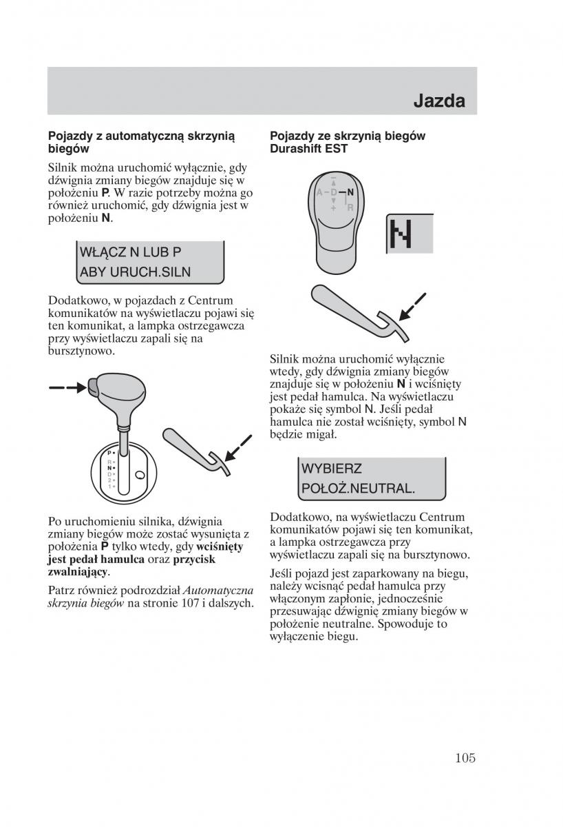 Ford Fiesta VI instrukcja obslugi / page 107