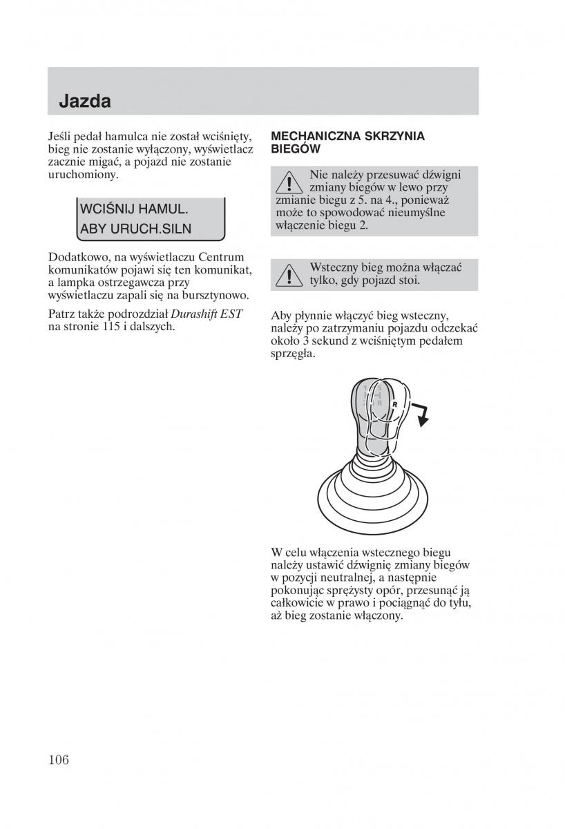 Ford Fiesta VI instrukcja obslugi / page 108