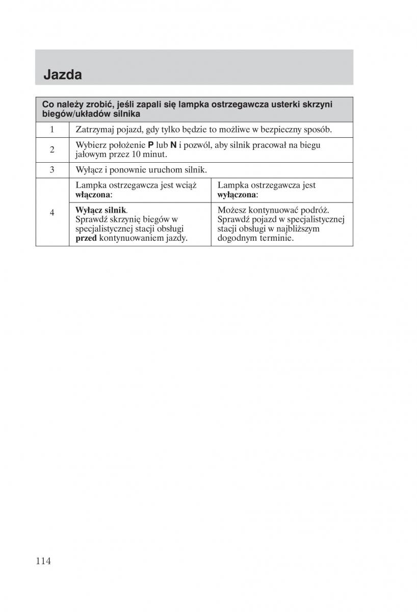 Ford Fiesta VI instrukcja obslugi / page 116