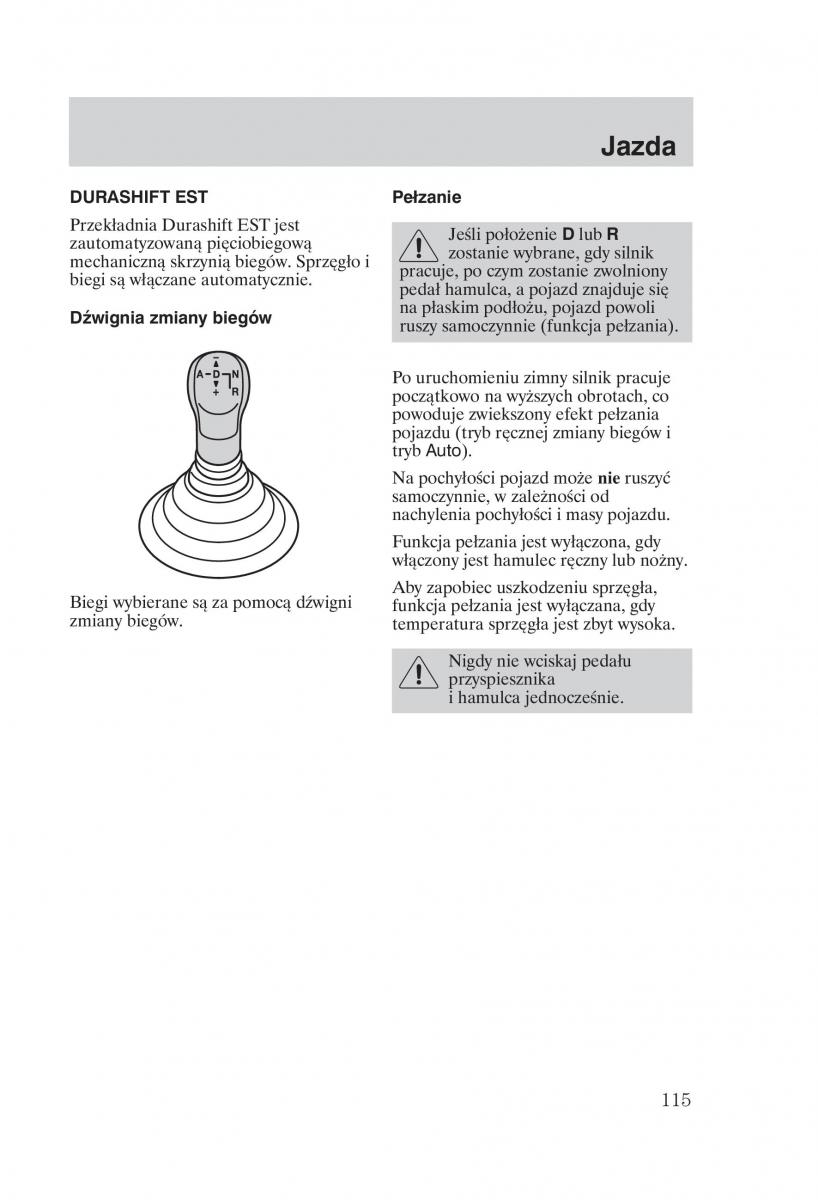Ford Fiesta VI instrukcja obslugi / page 117