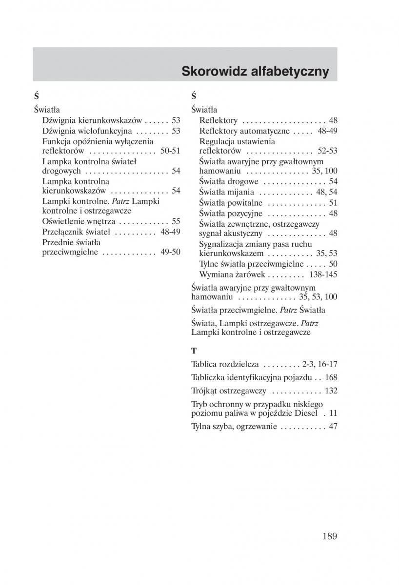 manual  Ford Fiesta VI instrukcja / page 191