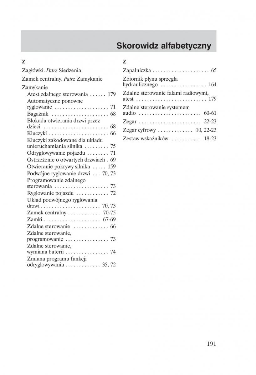 manual  Ford Fiesta VI instrukcja / page 193