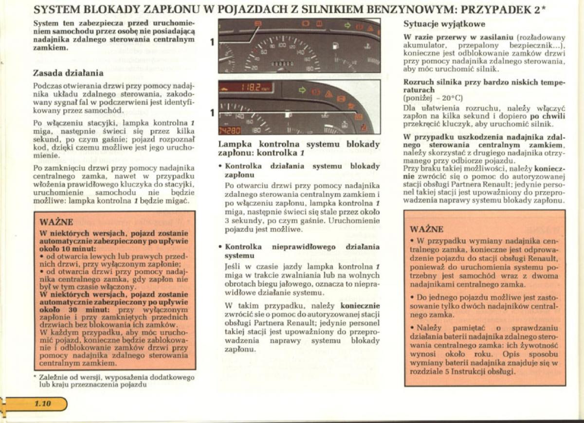 manual  Renault Laguna I 1 instrukcja / page 12