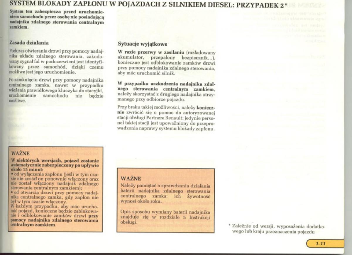 instrukcja obsługi Renault Laguna Renault Laguna I 1 instrukcja / page 13