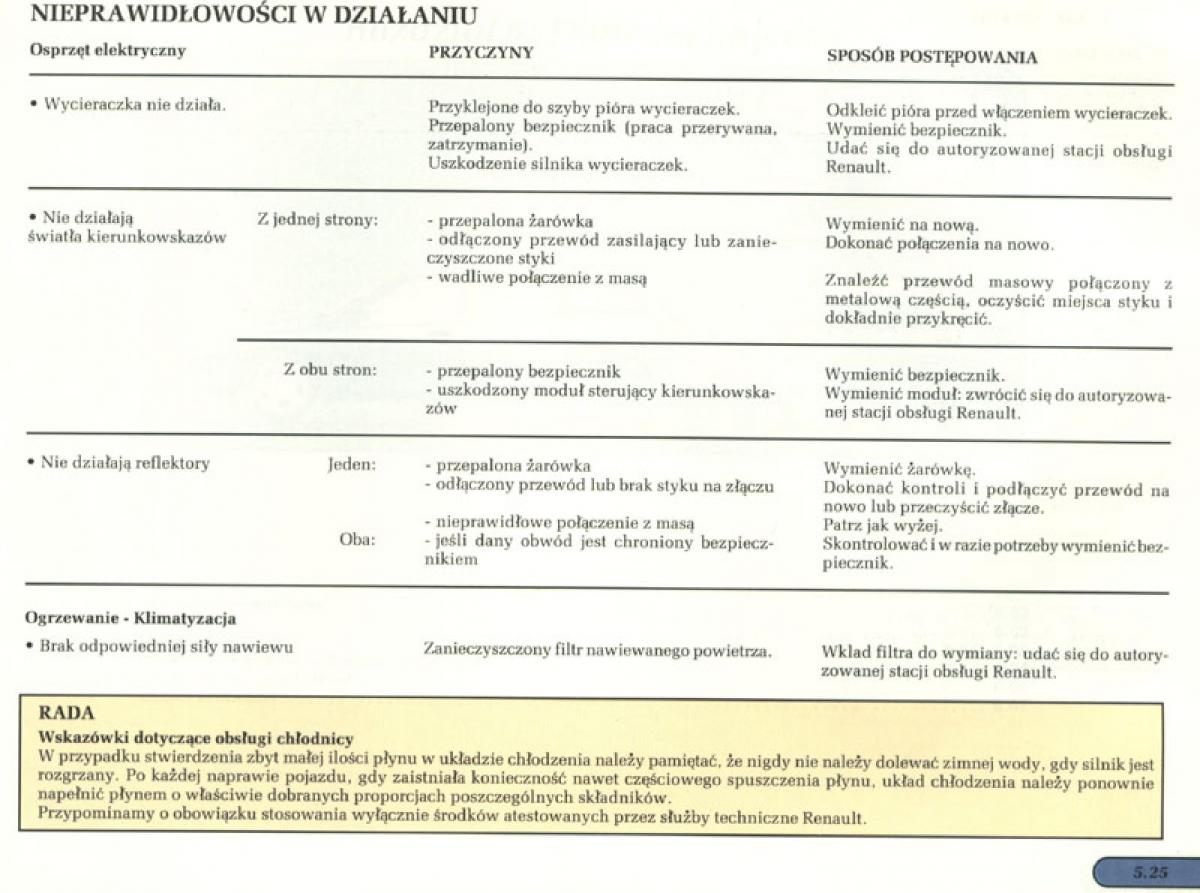 Renault Laguna I 1 instrukcja obslugi / page 138