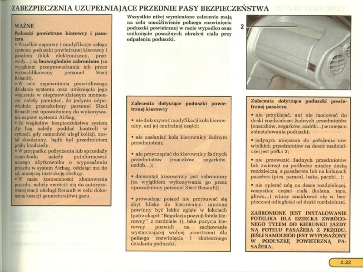 instrukcja obsługi Renault Laguna Renault Laguna I 1 instrukcja / page 25