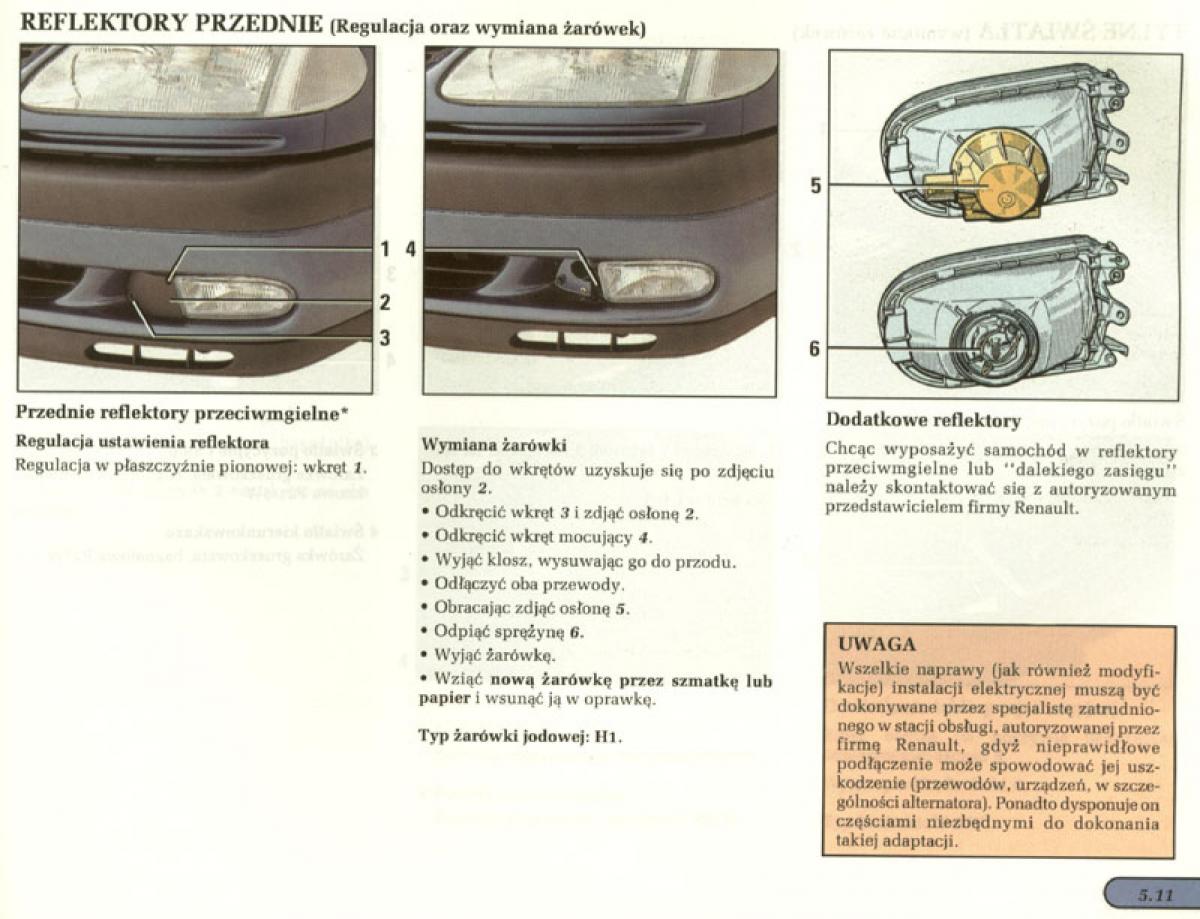 Renault Laguna I 1 instrukcja obslugi / page 124