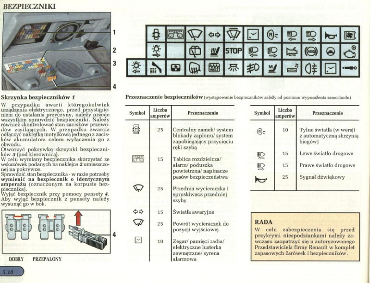Renault Laguna I 1 instrukcja obslugi / page 131