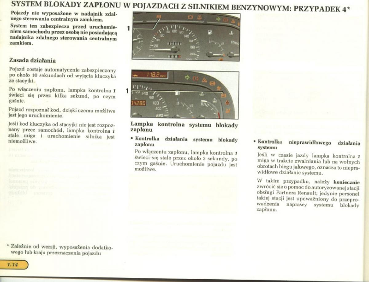 Renault Laguna I 1 instrukcja obslugi / page 16