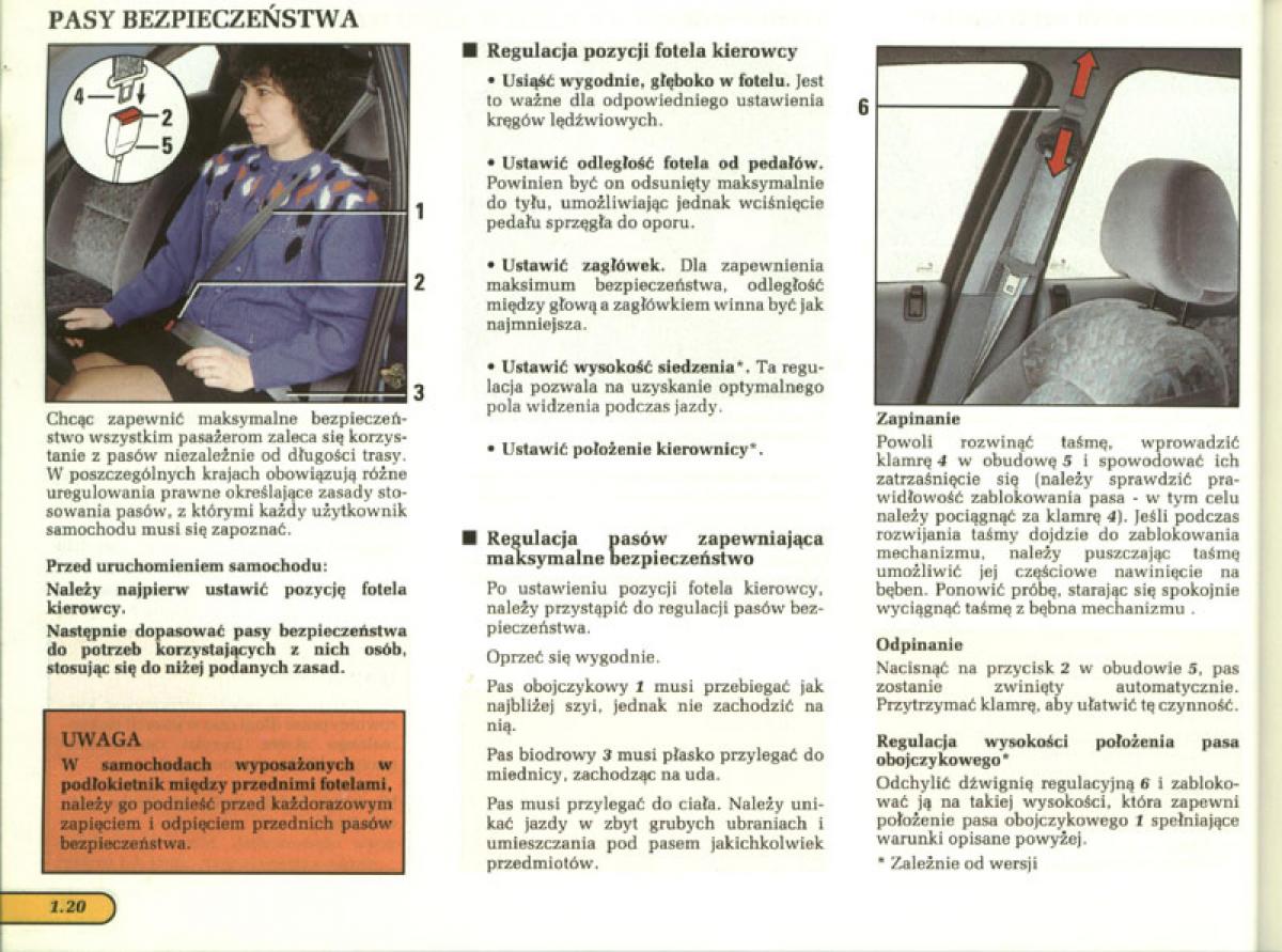 Renault Laguna I 1 instrukcja obslugi / page 22