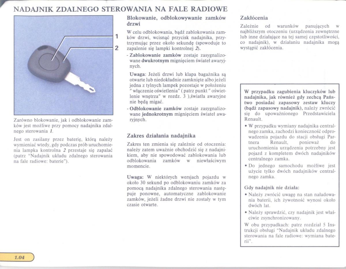manual  Renault Scenic I 1 instrukcja / page 6