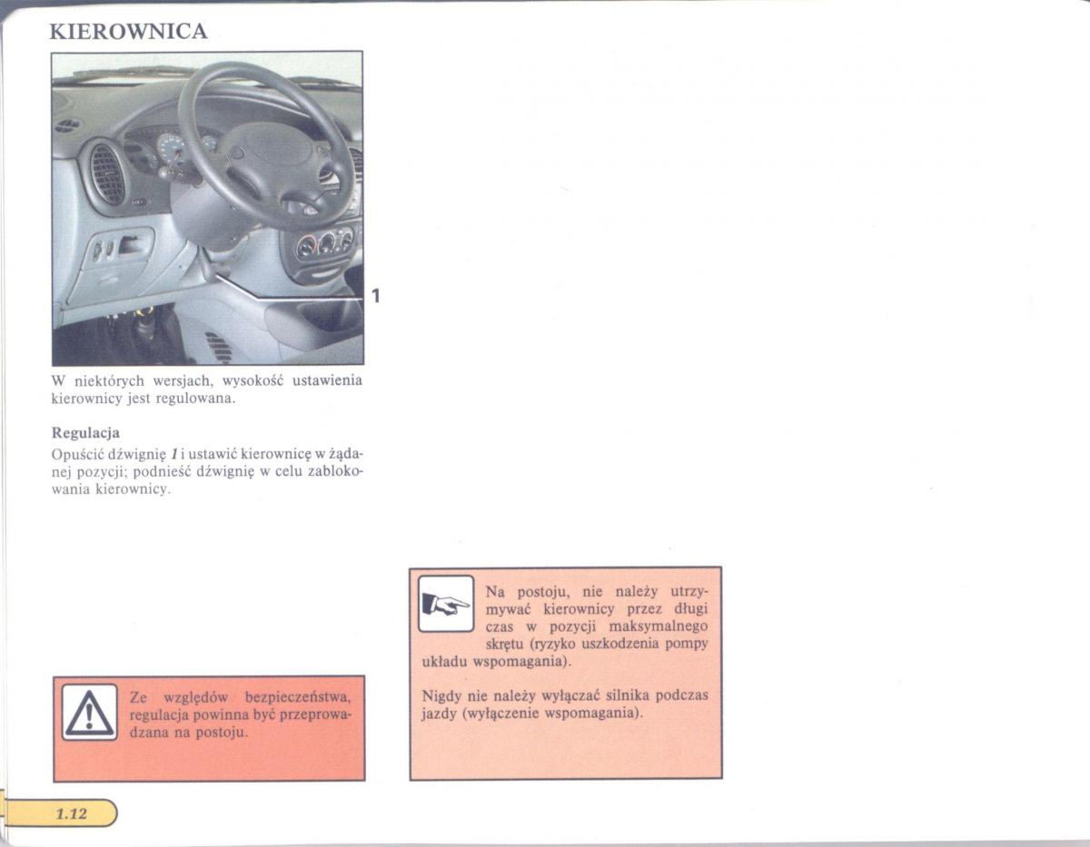 Renault Scenic I 1 instrukcja obslugi / page 18