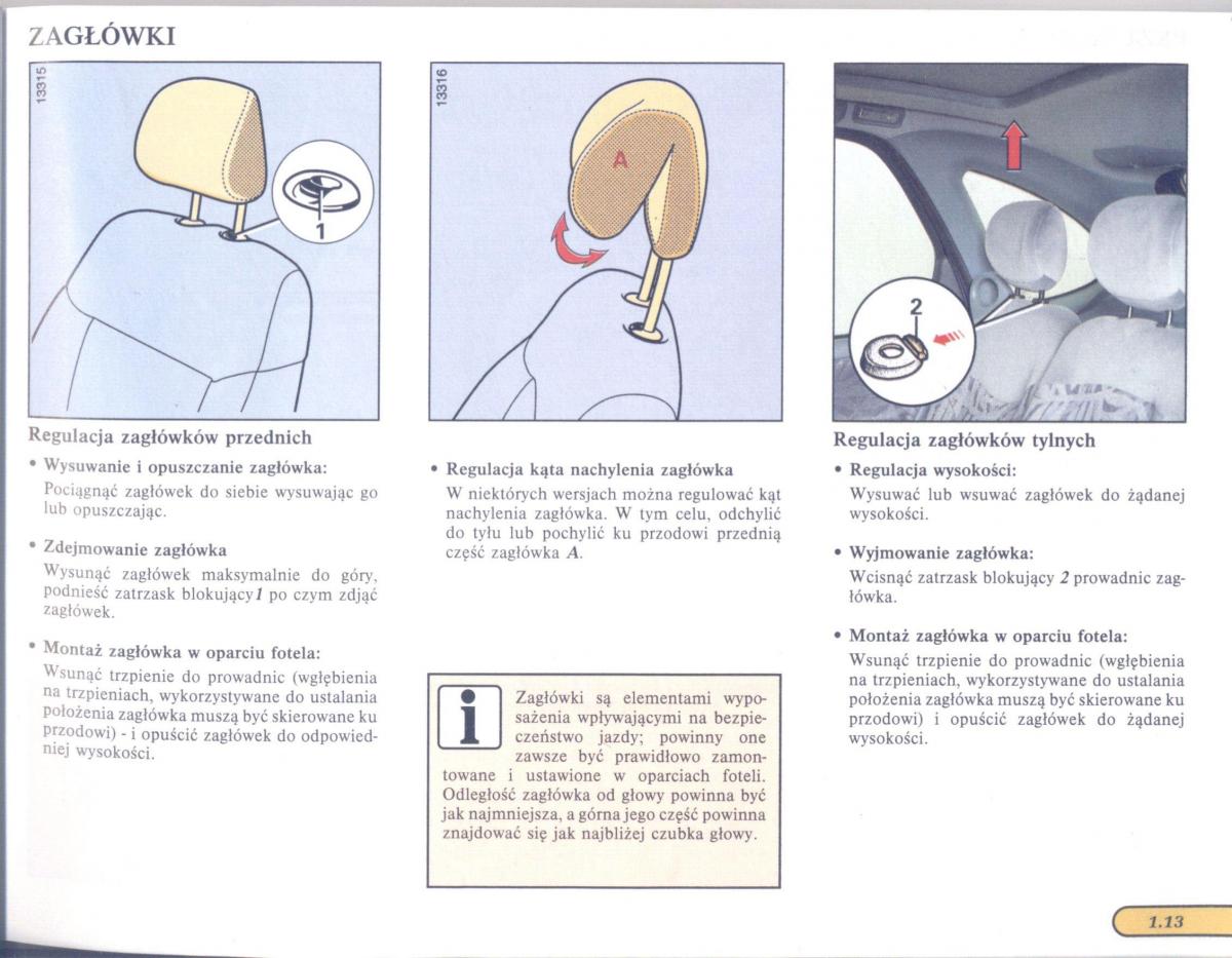 Renault Scenic I 1 instrukcja obslugi / page 19
