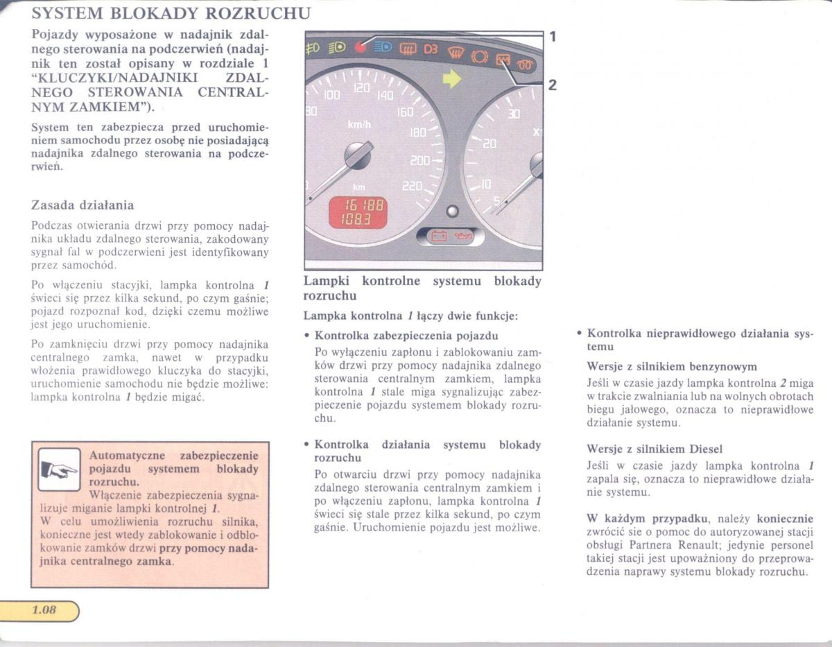 Renault Scenic I 1 instrukcja obslugi / page 14