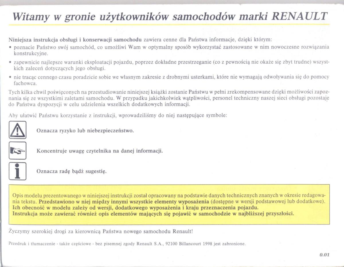 manual  Renault Scenic I 1 instrukcja / page 3