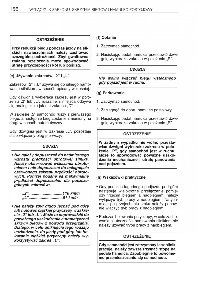 Toyota Rav4 II 2 instrukcja obslugi / page 163