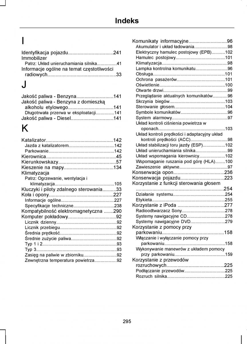 Ford S Max I 1 instrukcja obslugi / page 297