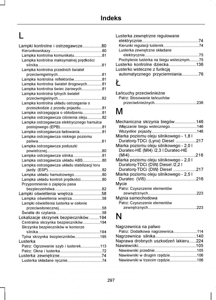 Ford S Max I 1 instrukcja obslugi / page 299