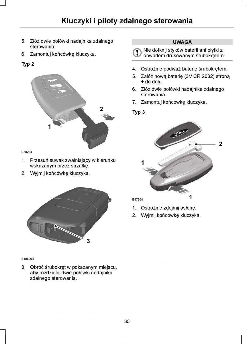 Ford S Max I 1 instrukcja obslugi / page 37