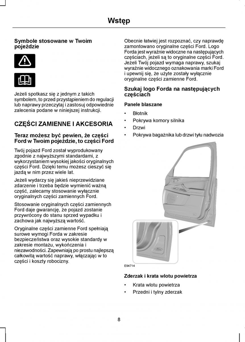 Ford S Max I 1 instrukcja obslugi / page 10