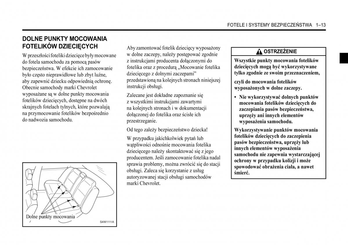 Chevrolet Aveo I 1 instrukcja obslugi / page 19