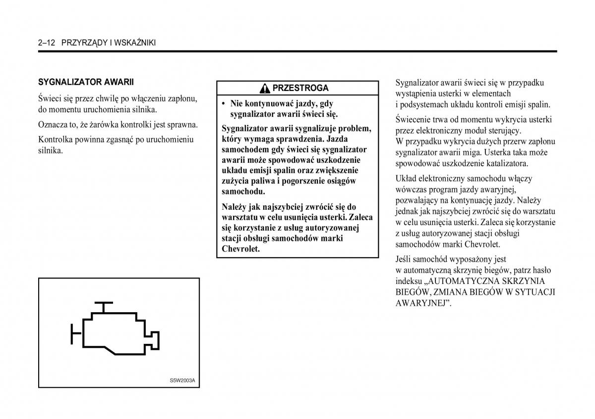  Chevrolet Aveo Chevrolet Aveo I 1 instrukcja / page 48