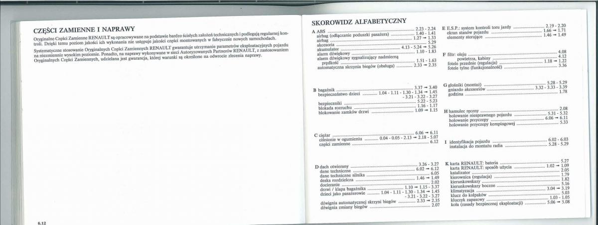 Renault Laguna II 2 instrukcja obslugi / page 124