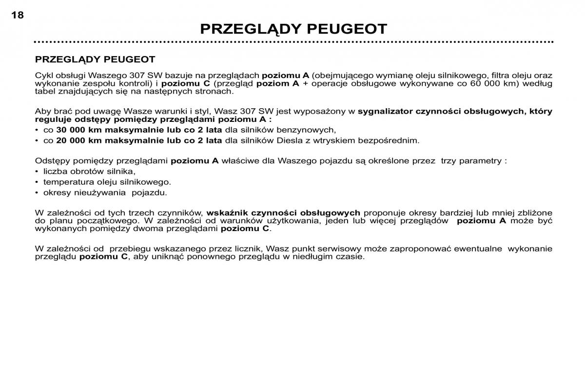 Peugeot 307 SW instrukcja obslugi / page 16