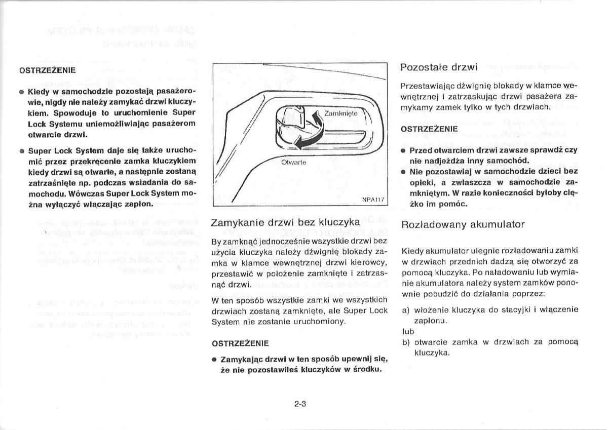 Nissan Primera P11 II instrukcja obslugi / page 31