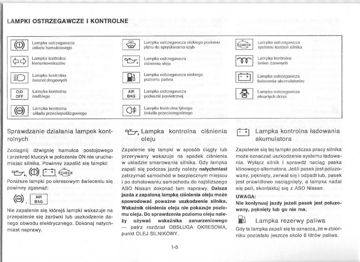 Nissan Primera P11 II instrukcja obslugi / page 9